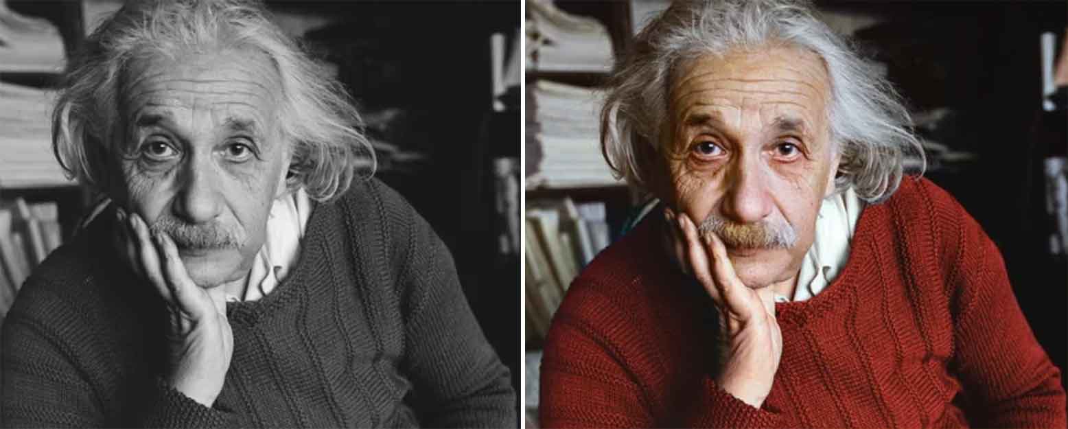 Albert Einstein (1879-1955), at home in Princeton, N.J., 1944.