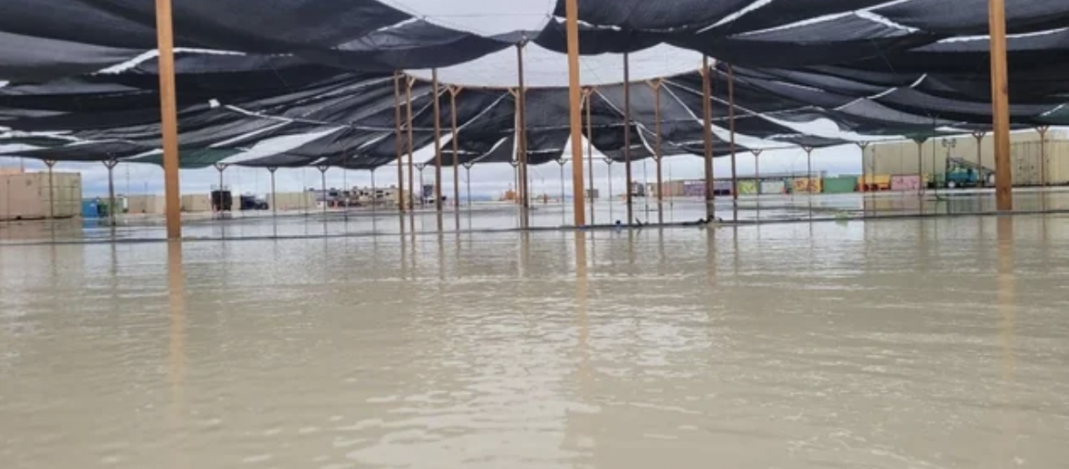 Burning Man shutting down due to flooding.