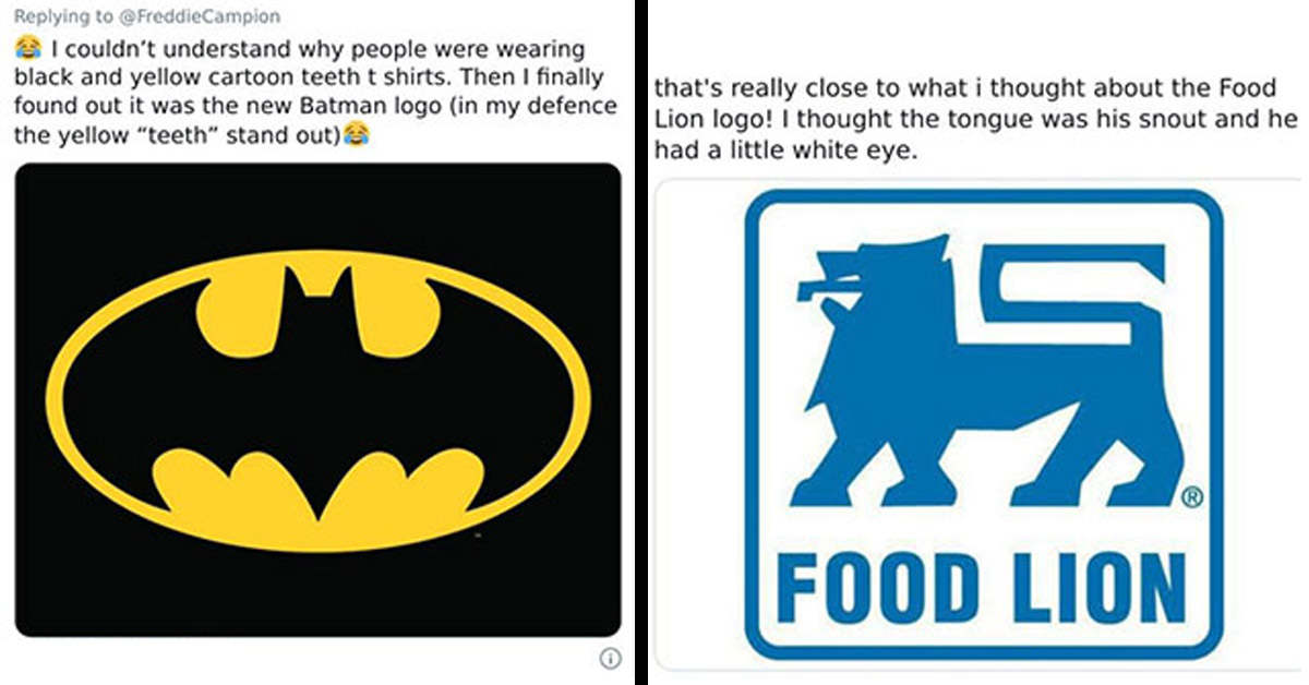 What I see might not be what you see, because what I'm seeing is driving my crazy. We all know there is an arrow in the FedEx logo, and we know the Starbucks mermaid is holding her legs spread apart, but have you ever met someone who thought the Batman logo was a cartoon mouth or that the KFC guy had a tiny body. Well if not, allow us to introduce you.