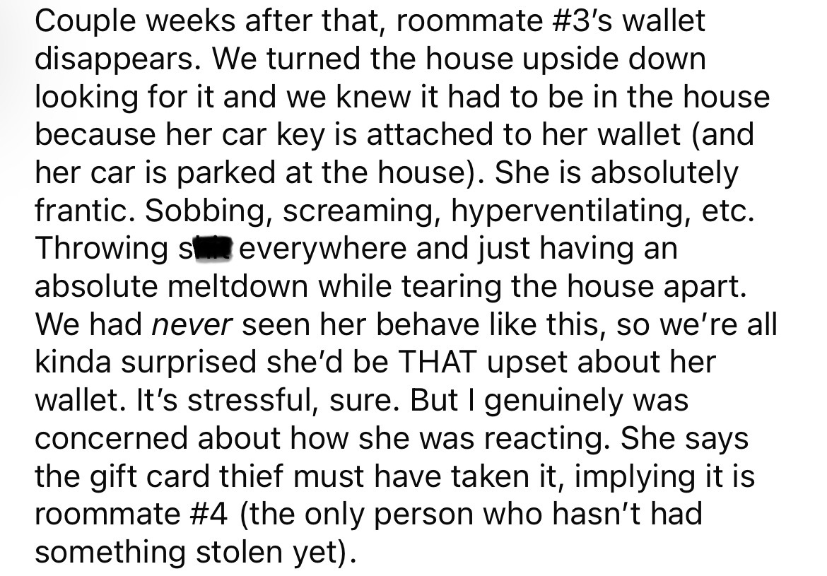 'Roommate Stole From Me, So Her Wallet 'Vanished'': Housemates Get Revenge on Their Gift-Card Stealing Friend