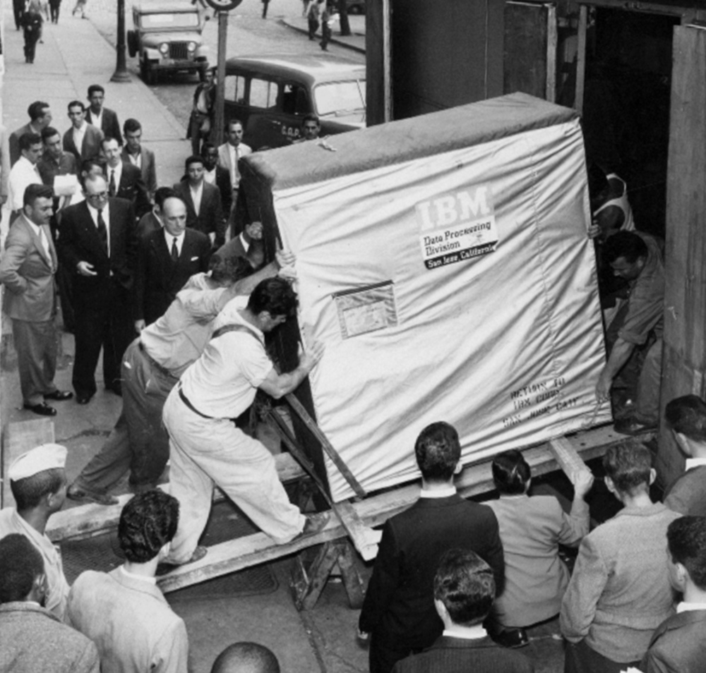 The size of a 1956 5 MB hard drive