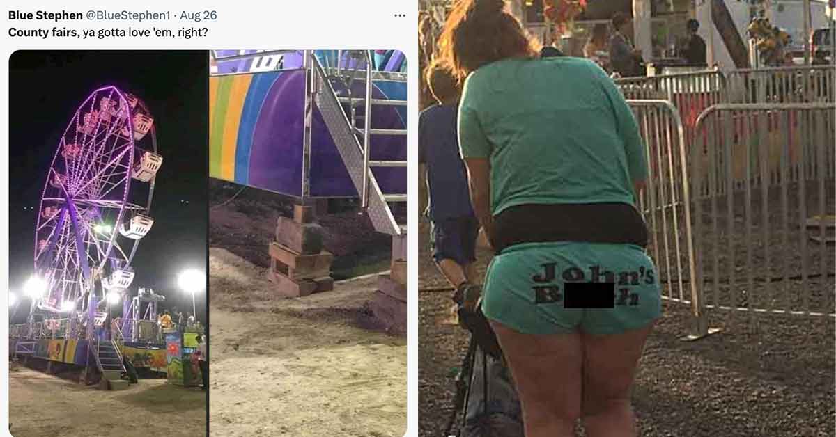 Amusement parks, carnivals and state fairs around the country are notoriously shoddy and thoroughly trashy. From the places themselves to the people who attend them, there are few locations less alluring.   <br><br>    Here are 22 super-trashy pictures of people, rides and fails from state fairs and amusement parks. The thrill is not calling here. 