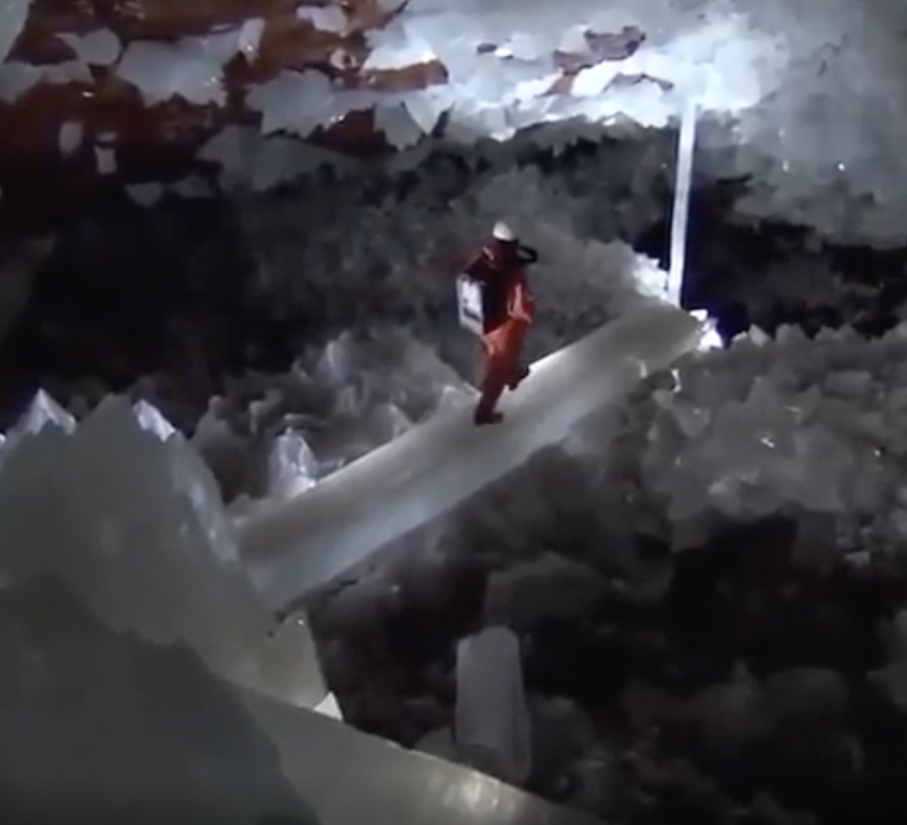 Cave of Crystals beneath Mexico's Sierra de Naica Mountain.
