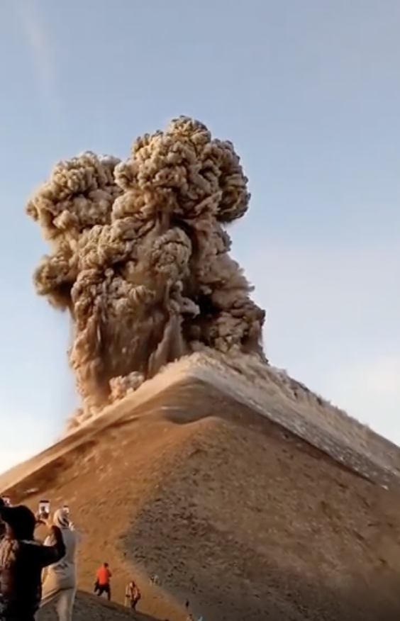 Explosion of Fuego volcano in Guatemala.