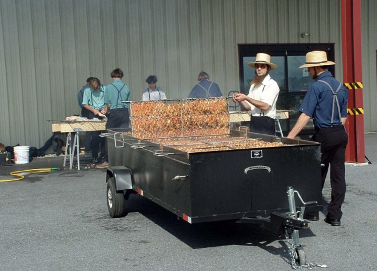 Amish barbecue grill.