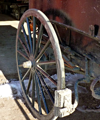 Amish buggy brake disks. 