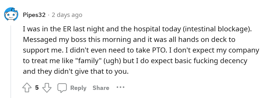 Employee Went to the ER For a Medical Emergency and Their Boss Said They Were Still Technically Late  