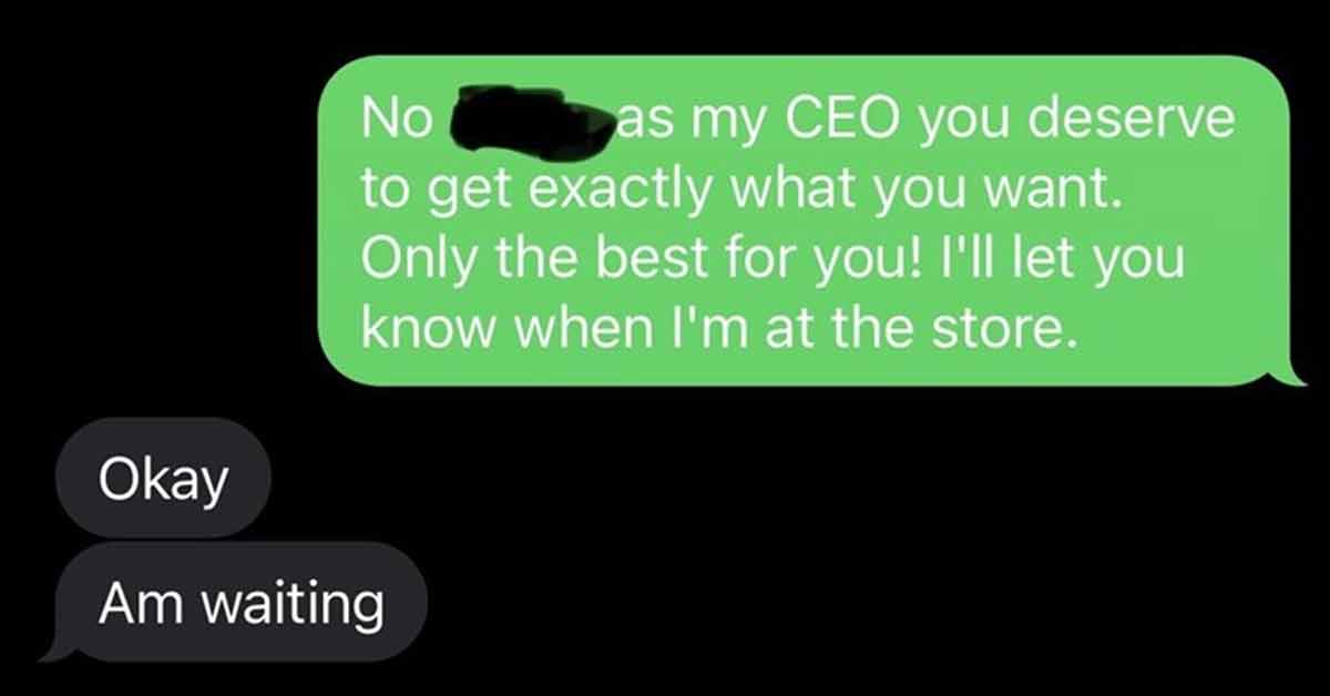 This person got a clearly phony text from the "CEO" of the company who was "stuck in a meeting" but urgently needed apple iTunes cards and gets trolled by this internet savvy person.