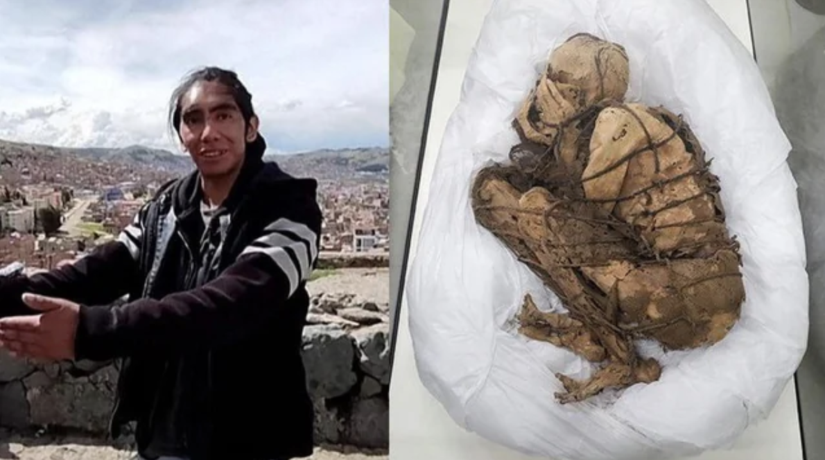 In Peru, police have detained a man who was carrying around an 800-year-old mummy in a travel bag. When questioned by authorities, the man claimed her name was “Juanita” and she was his girlfriend.
