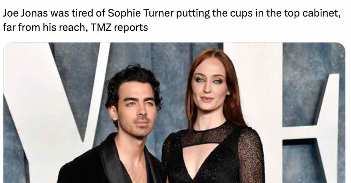 It’s been a rough week for Jonas Brothers member, Joe Jonas as he files for divorce from his wife Sophie Turner. Though the constant barrage of media headlines from TMZ about their breakup immediately felt fishy for people online.
<br><br>

Sources told TMZ how Jonas has allegedly taken over caring for the couple's two toddlers while on tour. The couple apparently have been at odds because "She likes to party, he likes to stay at home. They have very different lifestyles.” There's also an incredibly vague claim that Jonas saw ring camera footage of Turner saying something that marked the end of their marriage.<br><br>

Most of these claims paint Turner, who is currently filming in the UK, in a very negative light. Many on social media believe this is an elaborate smear campaign against Turner by Jonas. Even if it isn’t, the multiple headlines and sources “close to the couple” feel even more asinine. People on Twitter have decided to make their own headlines and speculations about what really broke up Joe Jonas and Sophie Turner.<br><br>

Alas, Joe Jonas was once a shining star for short kings who love tall ladies. Now he’s lost his tall lady and the street cred. 