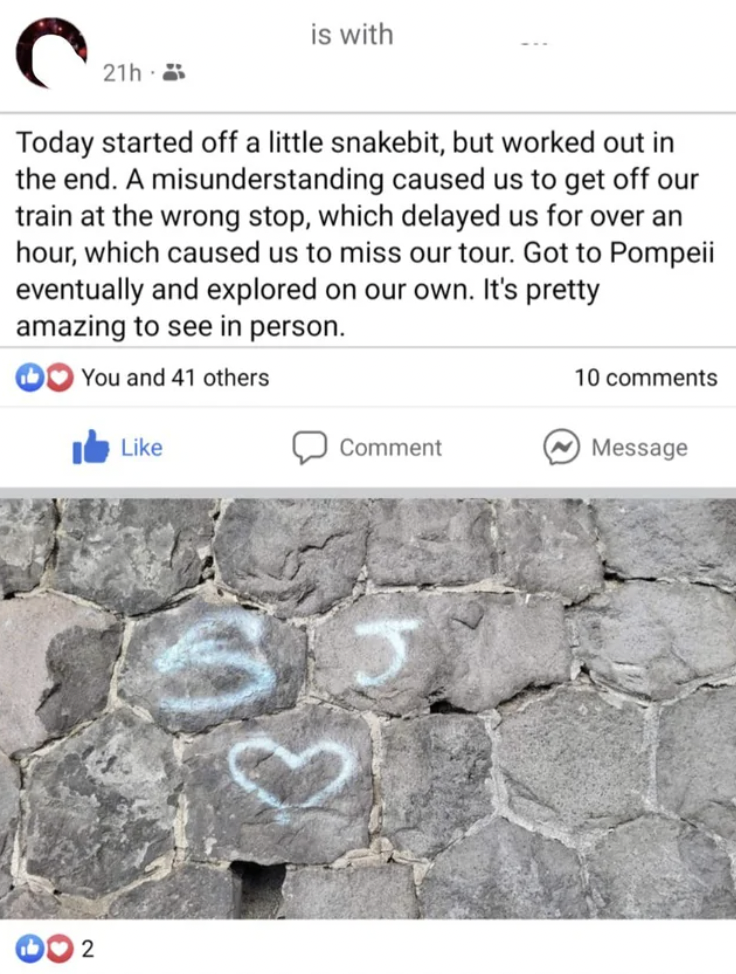 Vandalizing Pompeii.
