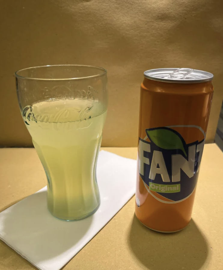 Fanta in Italy has no dyes or artificial flavors.