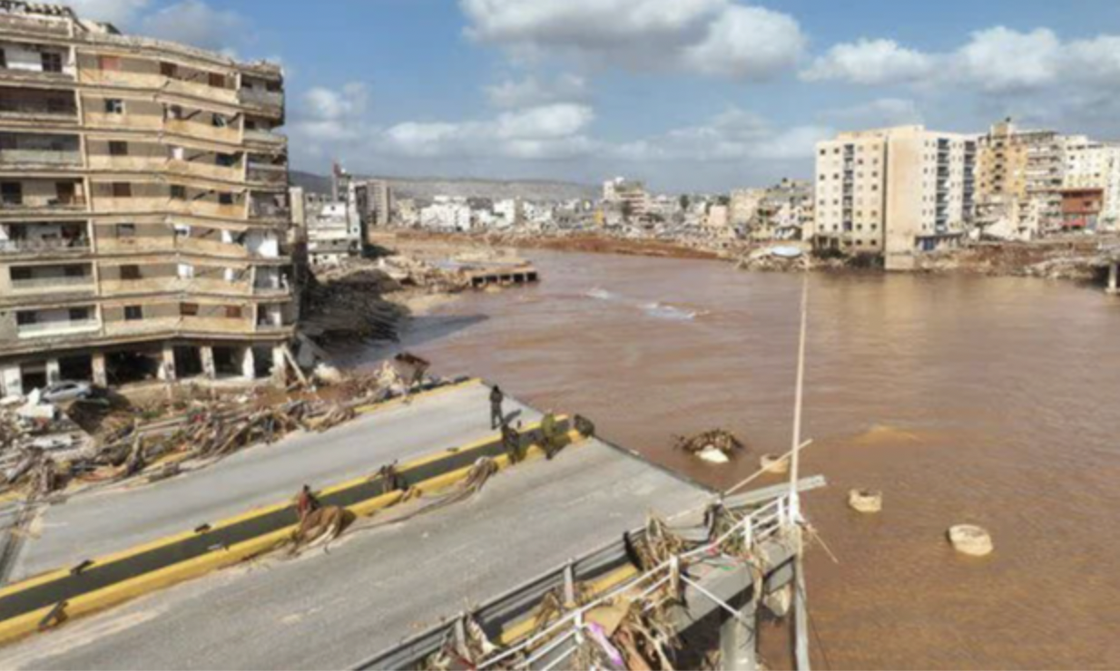 Derna cyclone aftermath.