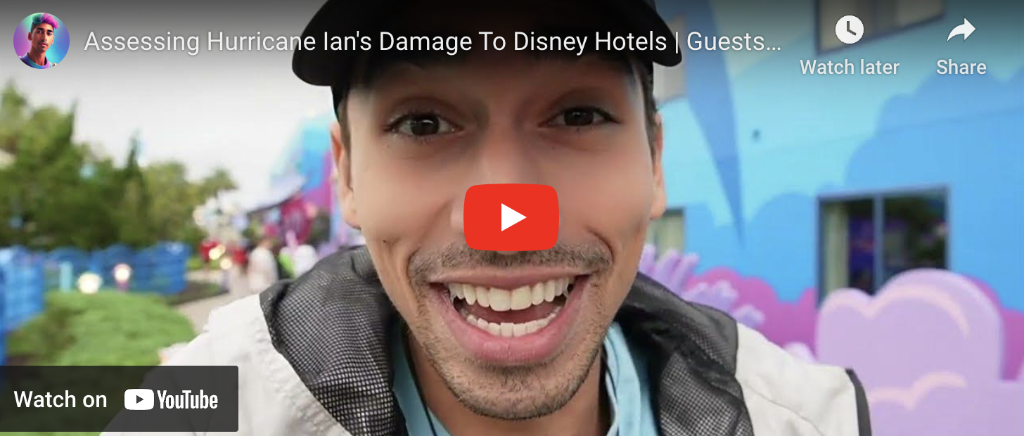 Disney vloggers post Hurricane Ian content.