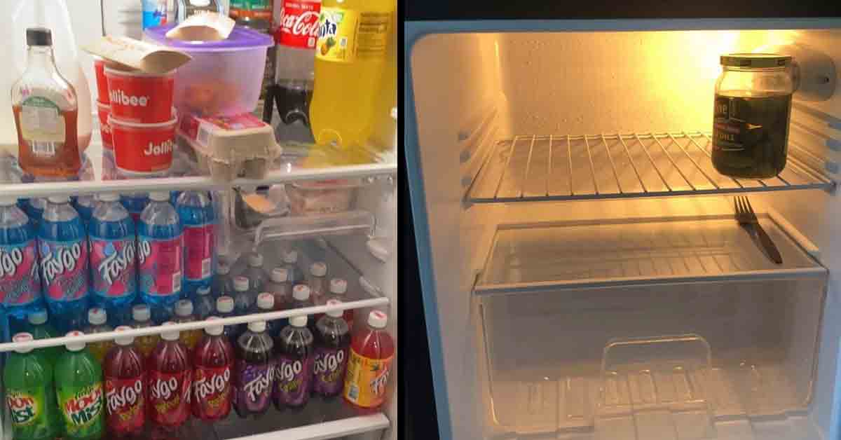 Thanks to the Instagram page Dude Fridges, we've collected some of the most ridiculous and chaotic refrigerators that men have proudly displayed in their homes.
<br/><br/>


From a jar of pickles to batteries, to mountains of beer, we've compiled some of the most janky and jarring (no pun intended) fridges known to man. There might not be enough food for seconds, so enjoy this gallery while you can.