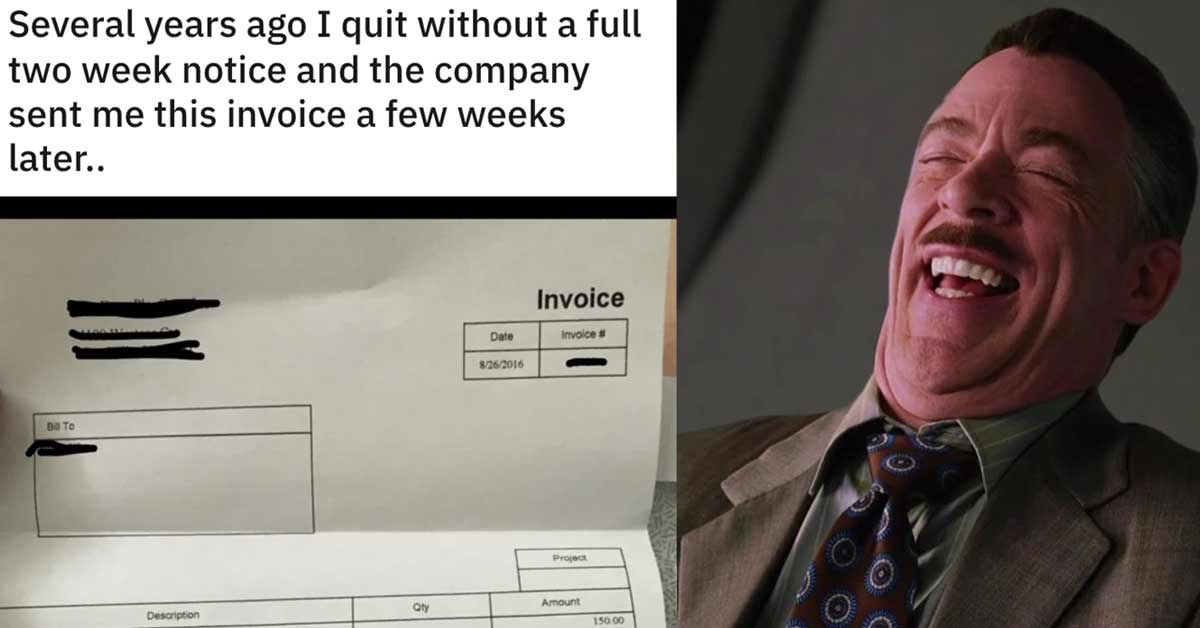 Most of us at one point in our lives have worked a crappy job, an insane boss, or an extremely demanding company. This clown posing as a business owner took it one step further...
<br/><br/>


The owner of a Doggy Daycare tried to bill this person an "emergency staffing fee" for quitting without giving two weeks' notice.