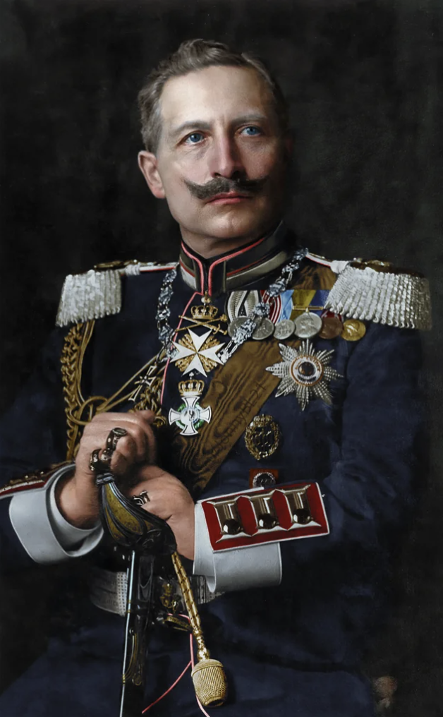 Kaiser Wilhelm II, colorized, 1910.