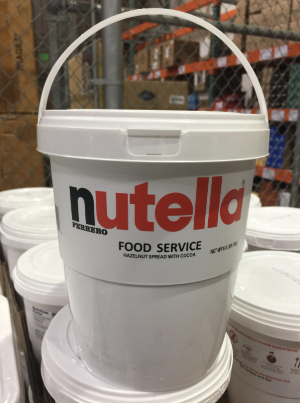 Massive Nutella bucket. 