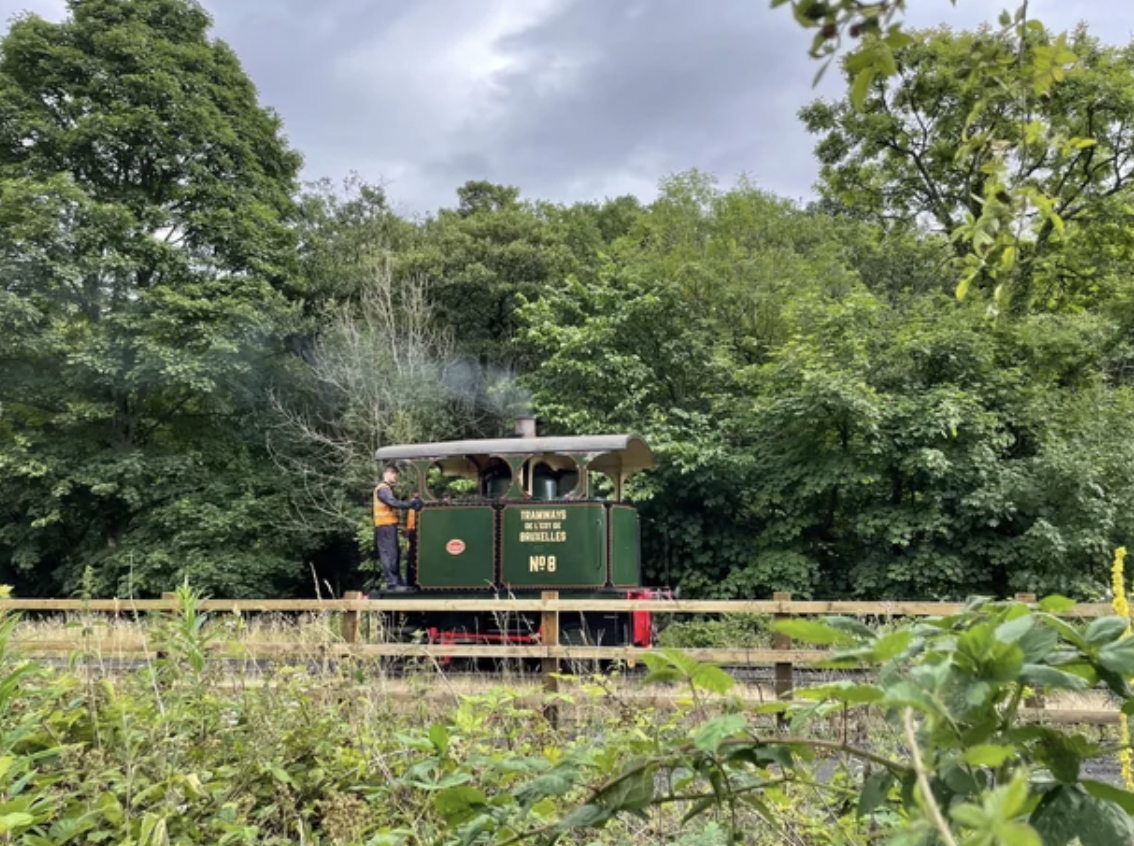 Small train in West Sussex, England.