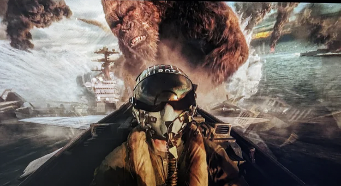 In “Godzilla vs Kong,” the pilot's helmet on the aircraft carrier says Hirota. Bryan Hirota did the visual effects for the film.