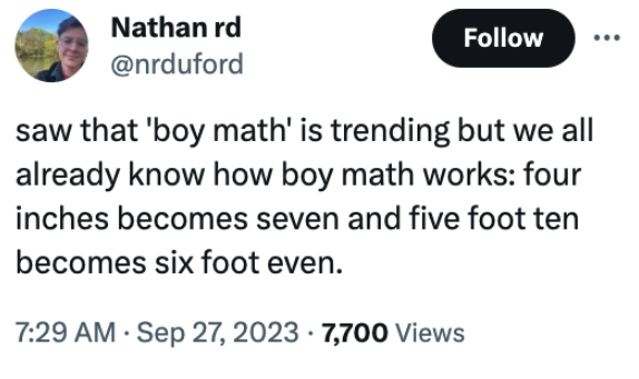 'When 4 Inches Becomes 7': Women Are Dunking On Men For Their 'Boy Math'