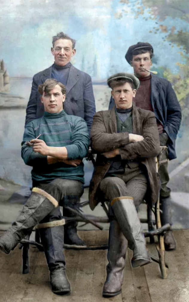 Newfoundland dock workers in 1905.
