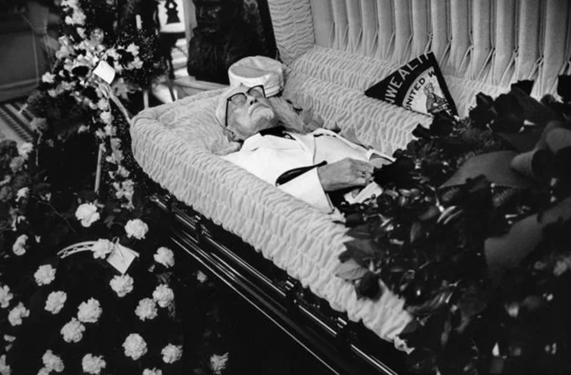 KFC founder Colonel Sanders' 1980 Funeral in Louisville, Kentucky.