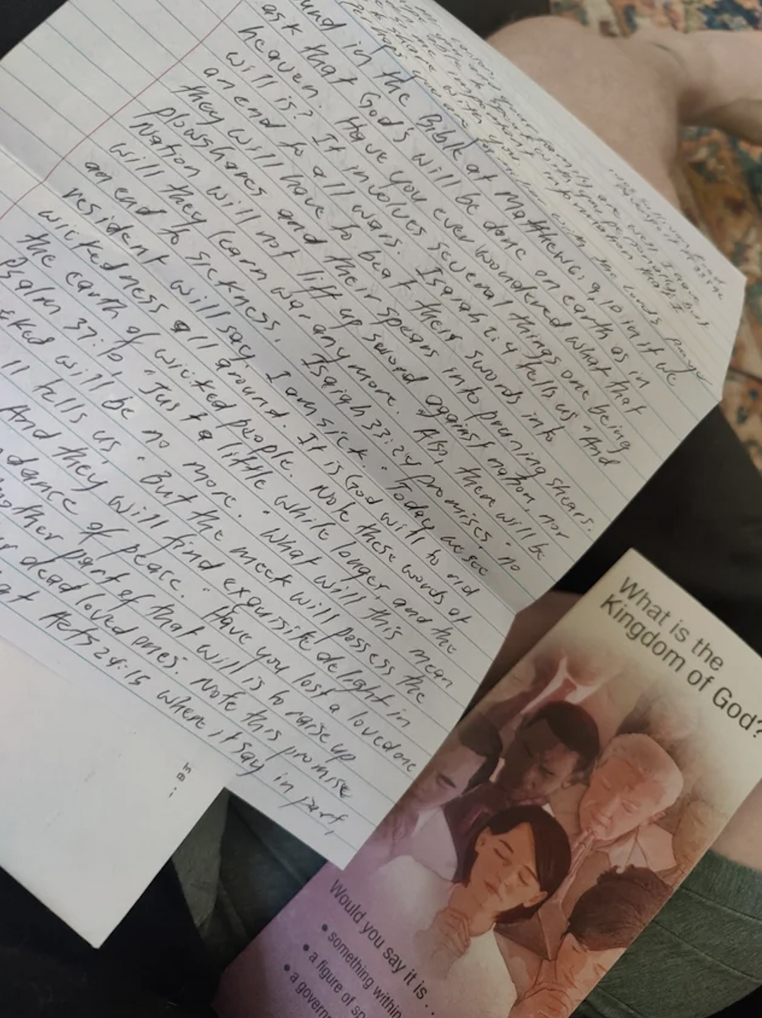 Jehovah's witnesses sent me a hand written letter WITH MY NAME ON IT asking me to bible study.