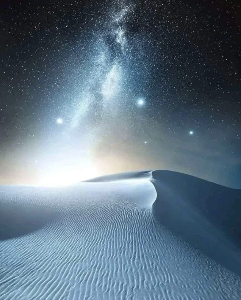 The Milky Way above White Sands National Park.