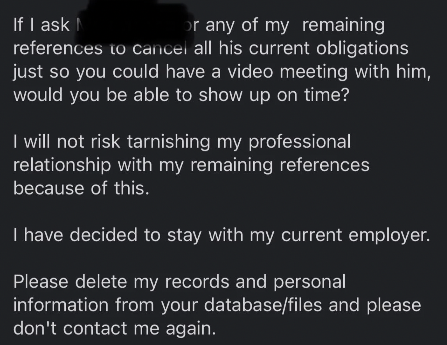 Incompetent Hiring Manager Wastes References' Time – Gets Hostile When Called Out