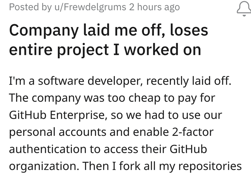 Laid Off Software Developer Takes Code With Him, and Takes Down Company