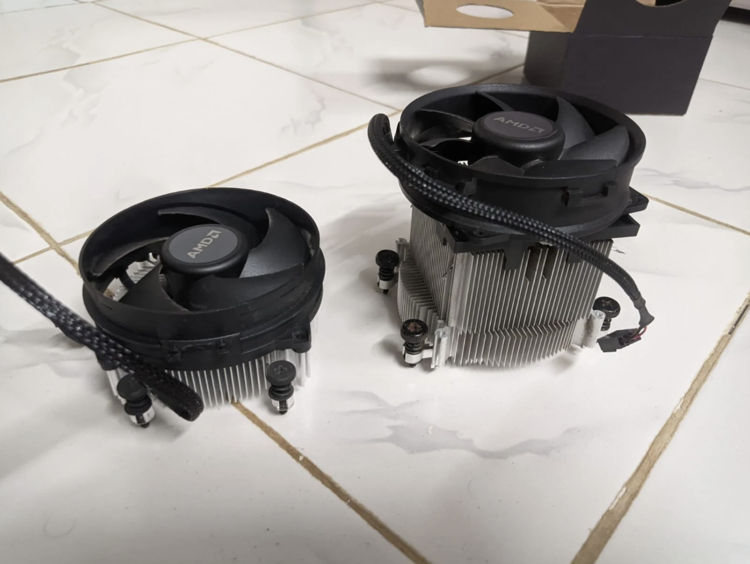 “CPU was overheating with the dinky stock cooler so I stuck 2 heatsinks together. Dropped 10 degrees under load.”