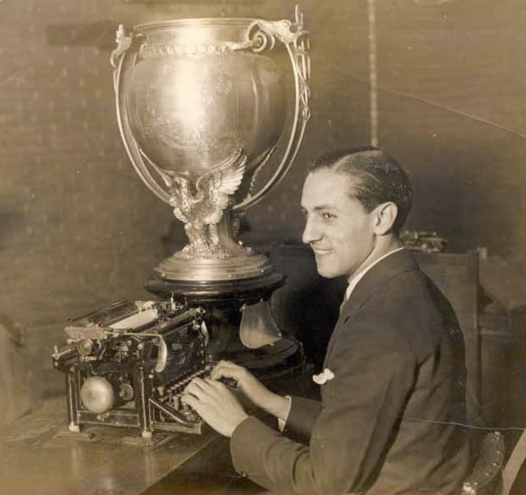 18 or 20-year-old Albert Tangora, current world record holder for fastest typing on a typewriter. His record is 141 words per minute, set on October 22, 1923.