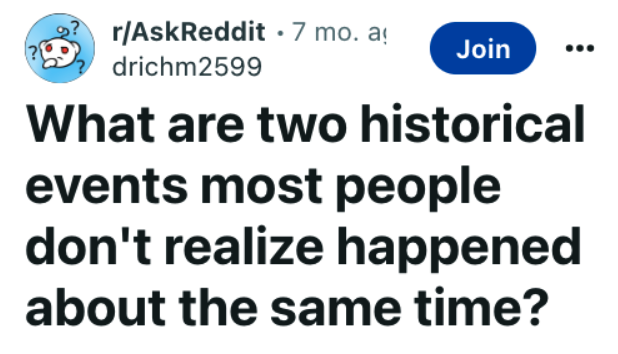 chuck palahniuk quotes - rAskReddit 7 mo. a drichm2599 Join What are two historical events most people don't realize happened about the same time?