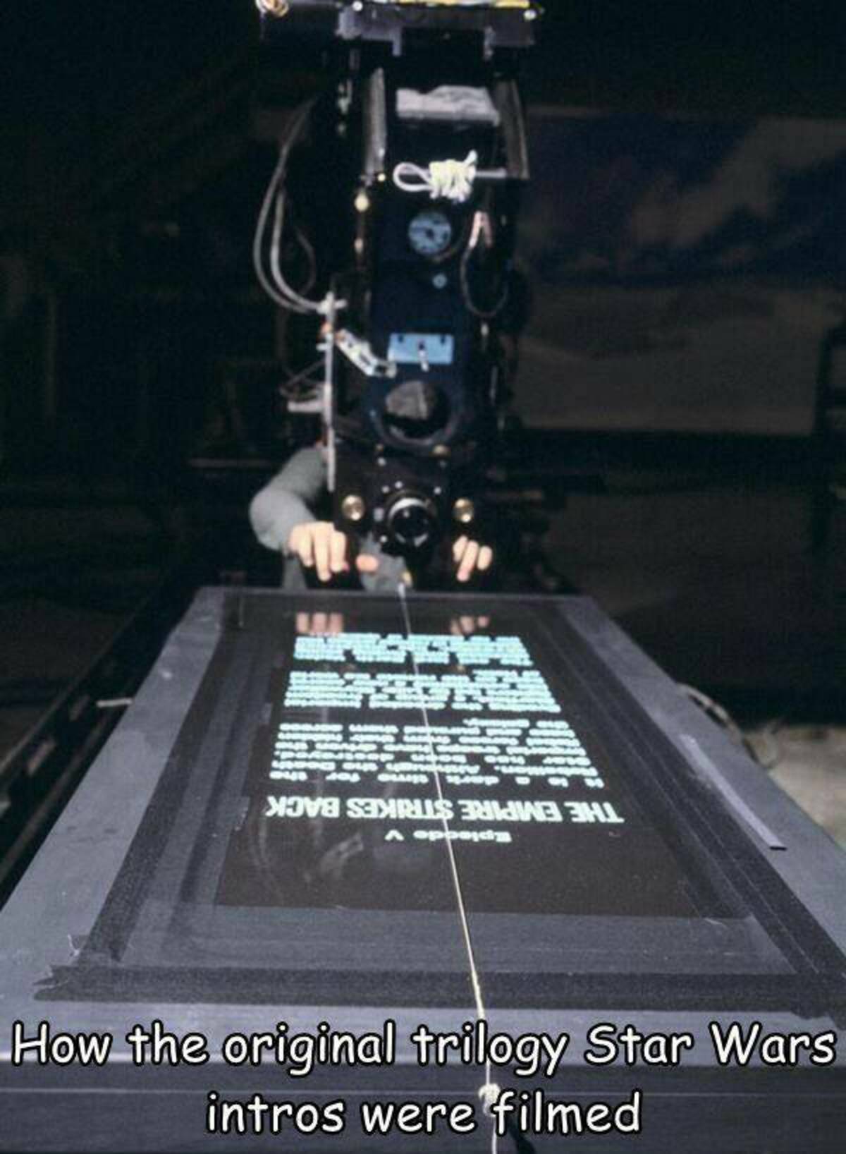filming star wars opening crawl - Husva Ot for ark sime The Empire Strikes Back 95 p B How the original trilogy Star Wars intros were filmed