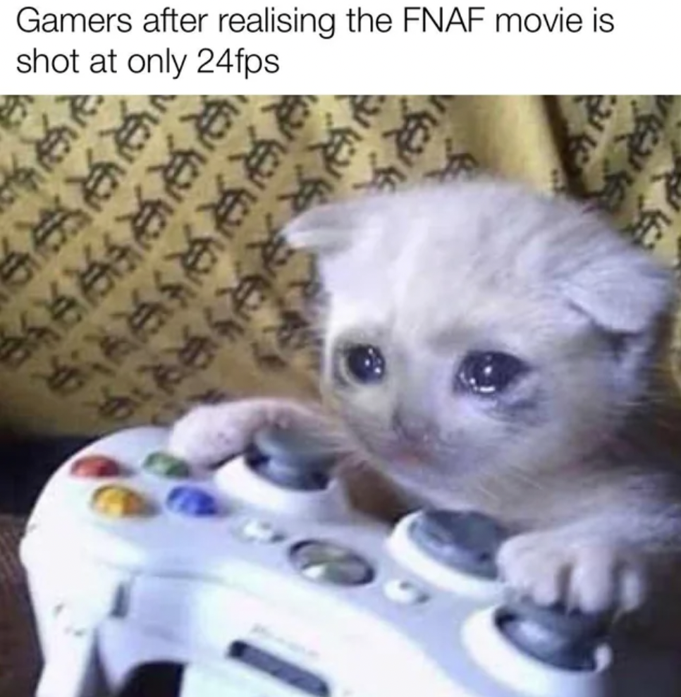 sad gamer noises - Gamers after realising the Fnaf movie is shot at only 24fps