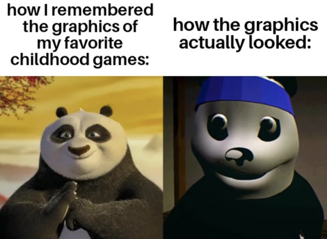 kung fu panda 2 - how I remembered the graphics of my favorite childhood games how the graphics actually looked