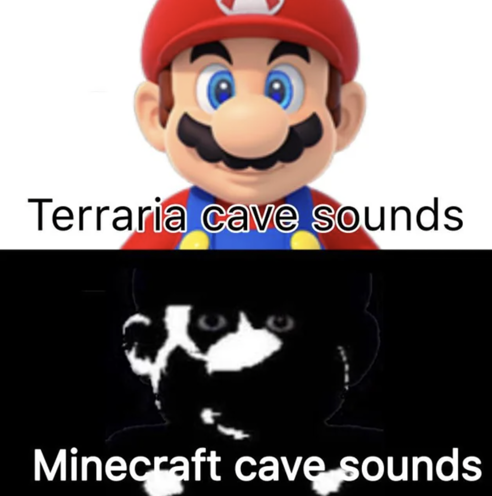 super mario bros characters mario - Terraria cave sounds Minecraft cave sounds