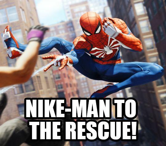 ps4 spiderman marvel graphic - NikeMan To The Rescue!