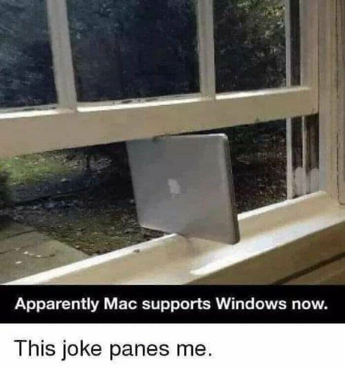glass - Apparently Mac supports Windows now. This joke panes me.