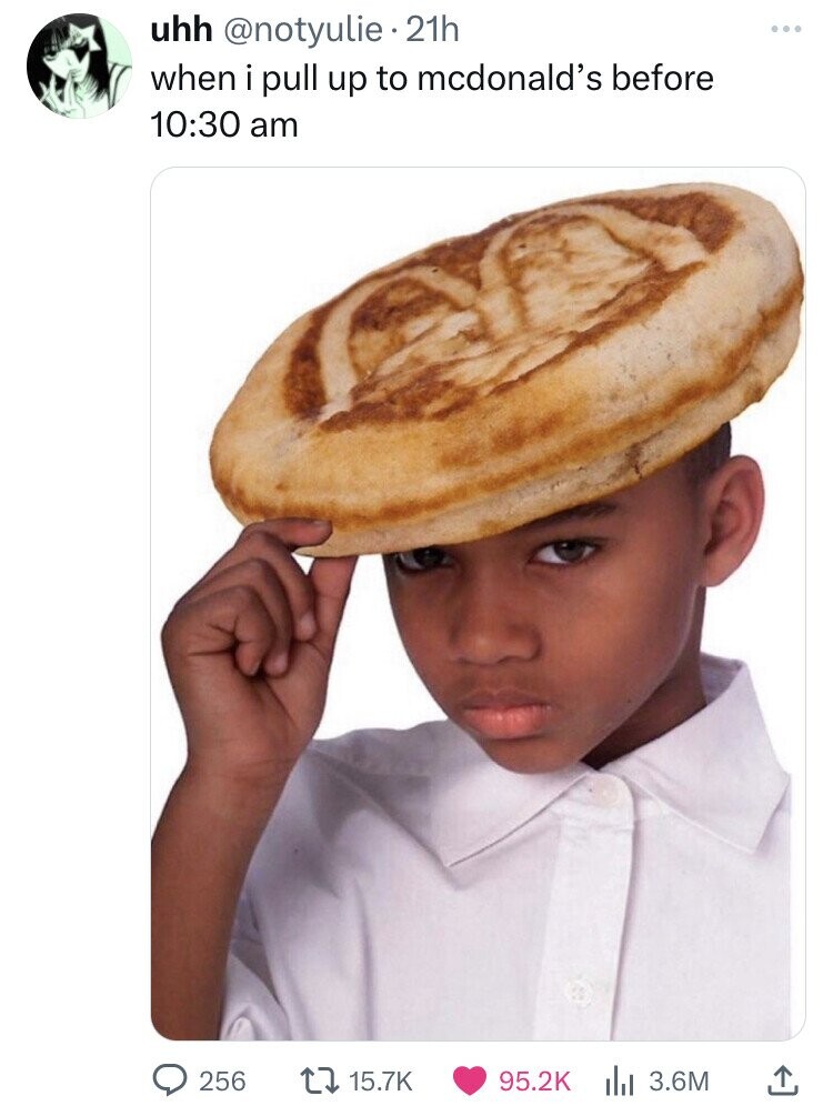 mcgriddle hat - uhh . 21h when i pull up to mcdonald's before 256 ... 3.6M