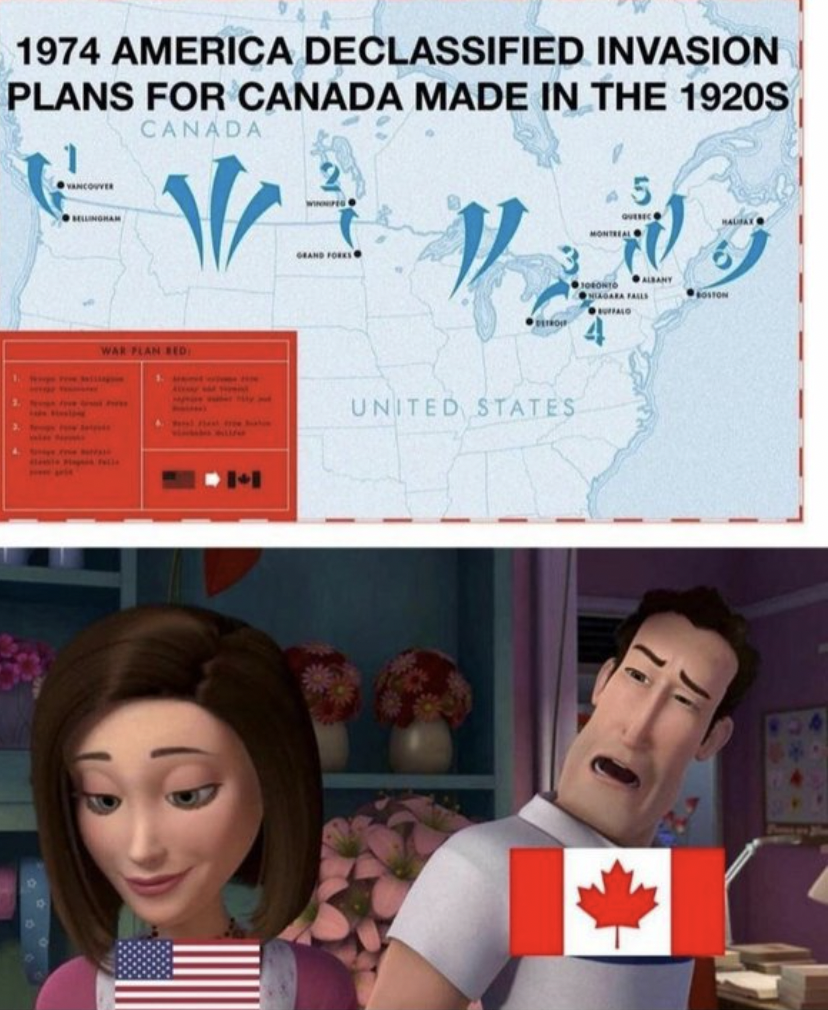 canada history memes - 1974 America Declassified Invasion Plans For Canada Made In The 1920S Canada t V3 United States