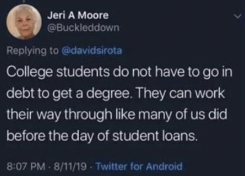 dril mentally ill - Jeri A Moore College students do not have to go in debt to get a degree. They can work their way through many of us did before the day of student loans. 81119 Twitter for Android
