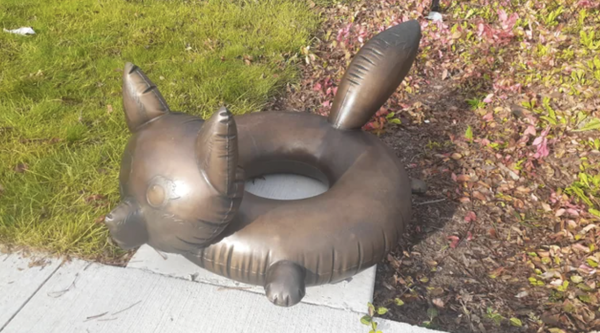 “There is a bronze statue of a pool floatie at my local pool.”