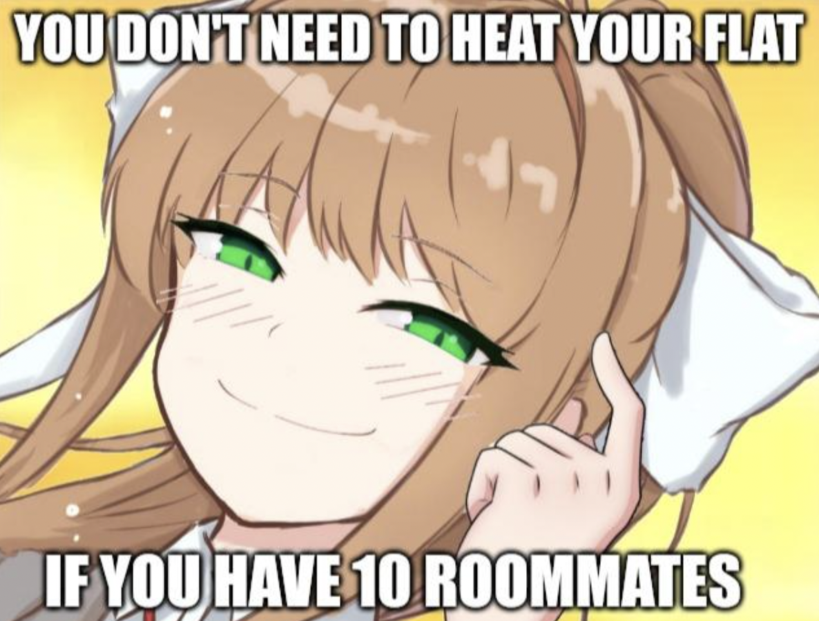 smug monika - You Don'T Need To Heat Your Flat If You Have 10 Roommates