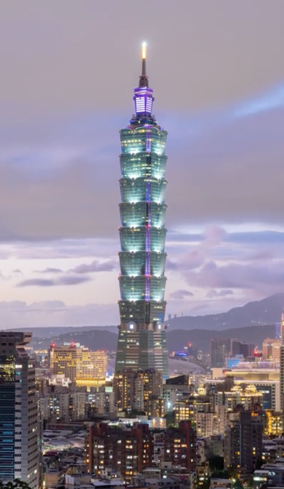 Taipei 101, 508m.