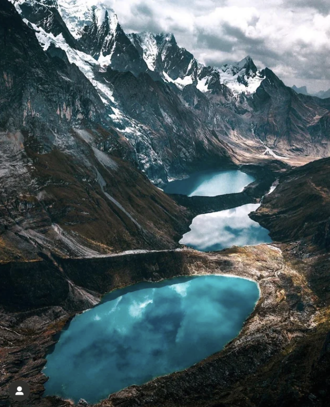 Alpine lakes in Peru.