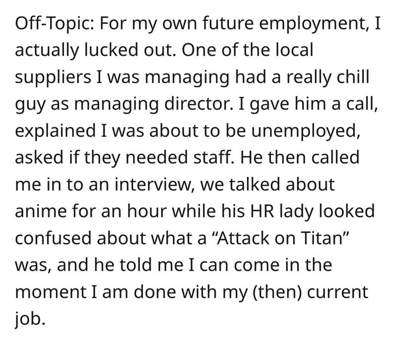 limitations of poverty line class 12 - OffTopic For my own future employment, I actually lucked out. One of the local suppliers I was managing had a really chill guy as managing director. I gave him a call, explained I was about to be unemployed, asked if