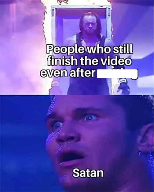photo caption - People who still finish the video even after Satan 347