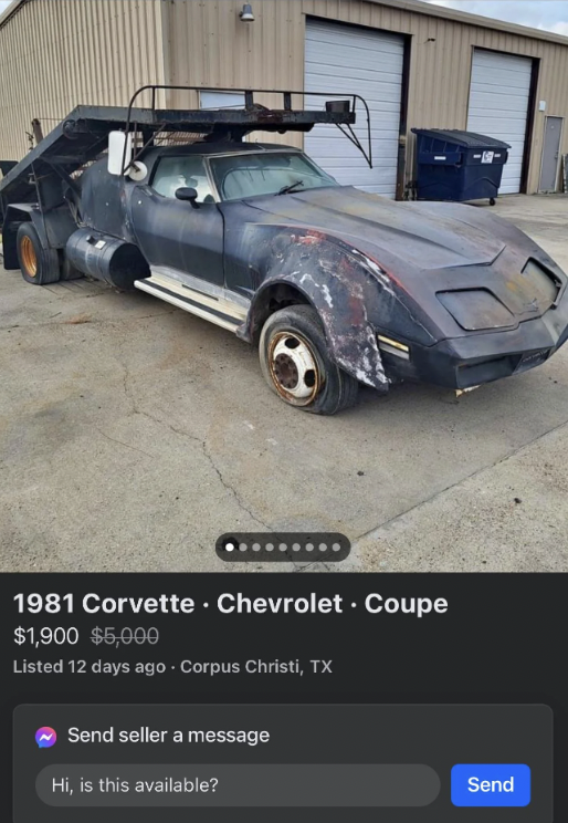 bumper - 1981 Corvette Chevrolet Coupe $1,900 $5,000 Listed 12 days ago Corpus Christi, Tx Send seller a message Hi, is this available? Send